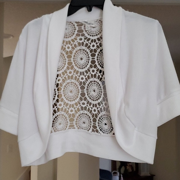 Allison Brittney Sweaters - Allison Brittney white shawl